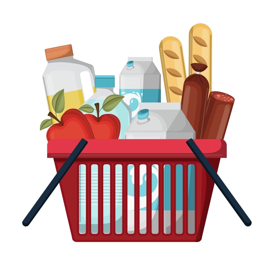 Food basket graphic