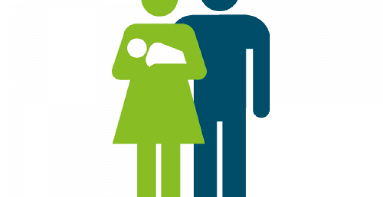 Couple with baby graphic