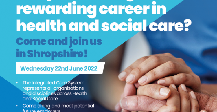 Healthcare careers event poster