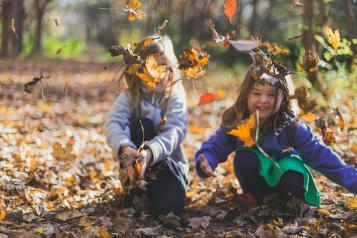 Two children playing