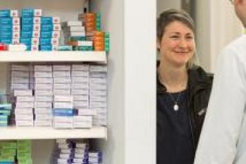 Woman in a pharmacy