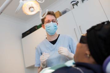 Dentist with mask