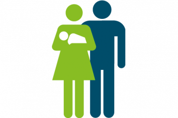 Couple with baby graphic