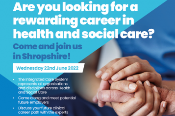 Healthcare careers event poster