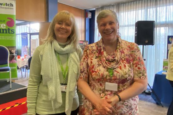 volunteer supporting the Healthwatch team at an exhibition