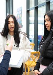 Students being asked about mental health advice