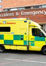 Ambulance outside an A&E