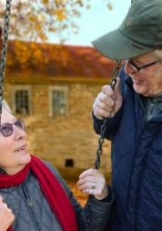 Couple in the open air